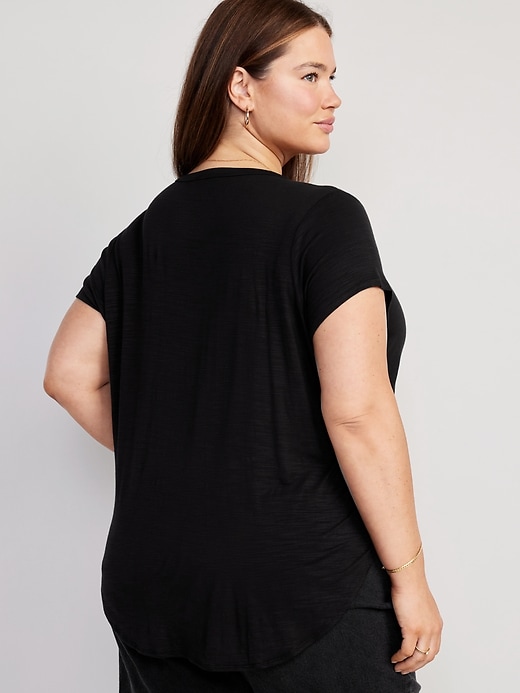 Image number 8 showing, Luxe Voop-Neck Tunic T-Shirt