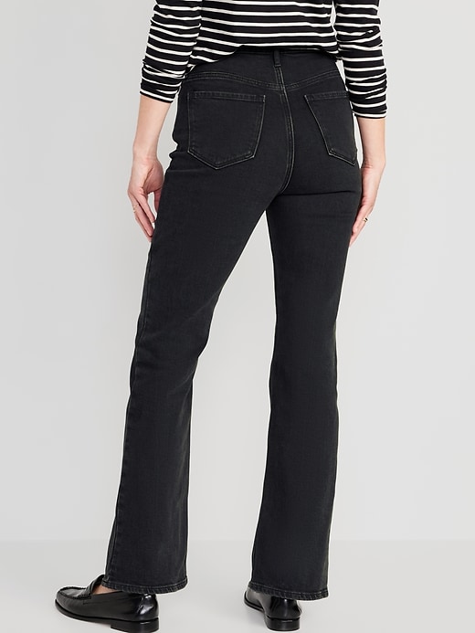 Old Navy Women's Extra High-Waisted Flare Jeans (Black)