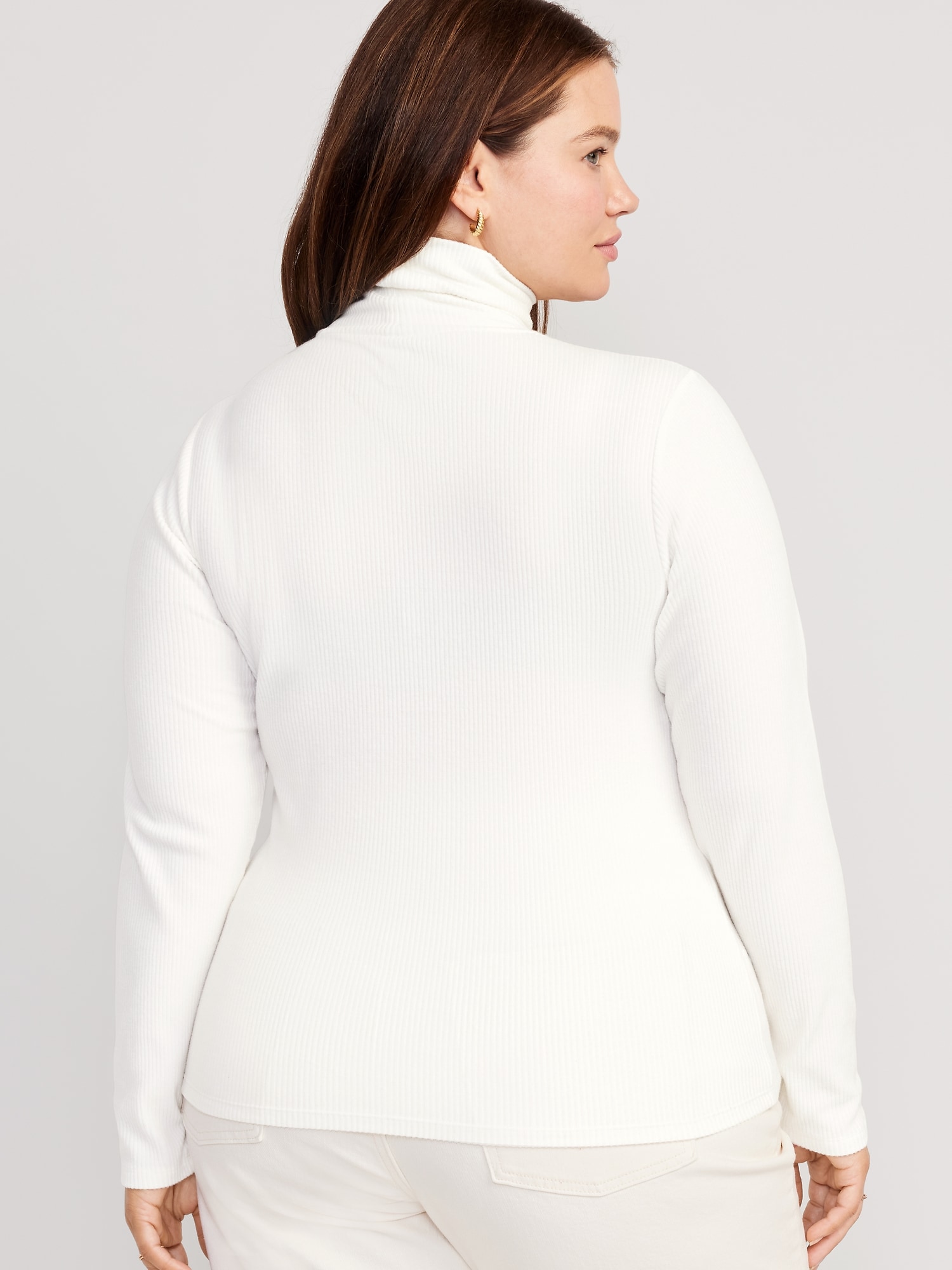 Fitted Plush Rib-Knit Turtleneck for Women | Old Navy