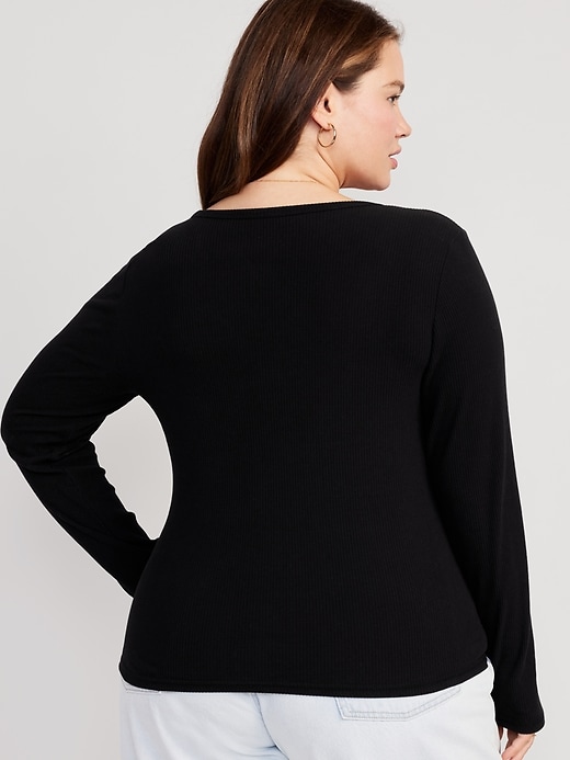 Plush Long-Sleeve V-Neck T-Shirt for Women | Old Navy