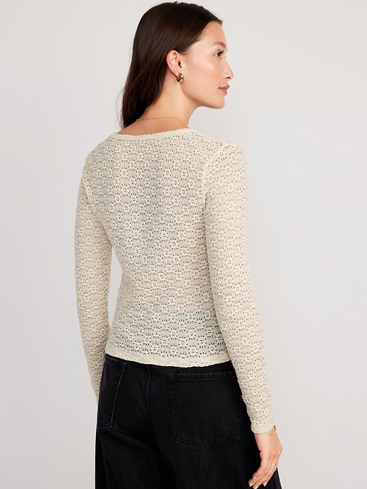 Image number 2 showing, Long Sleeve Lace Top