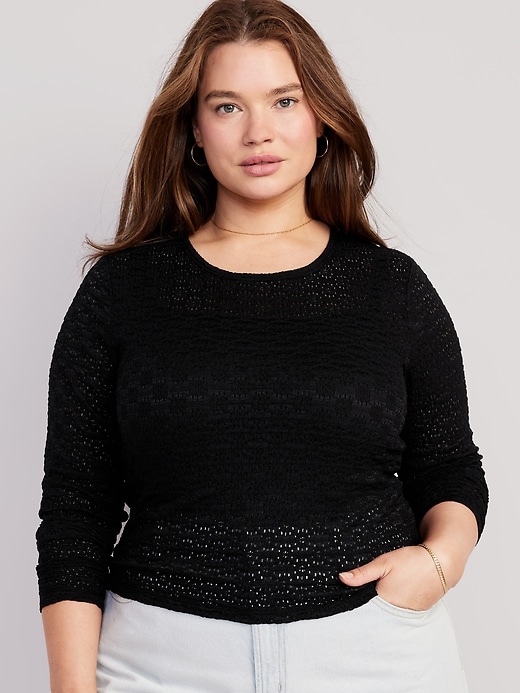 Image number 7 showing, Long Sleeve Lace Top