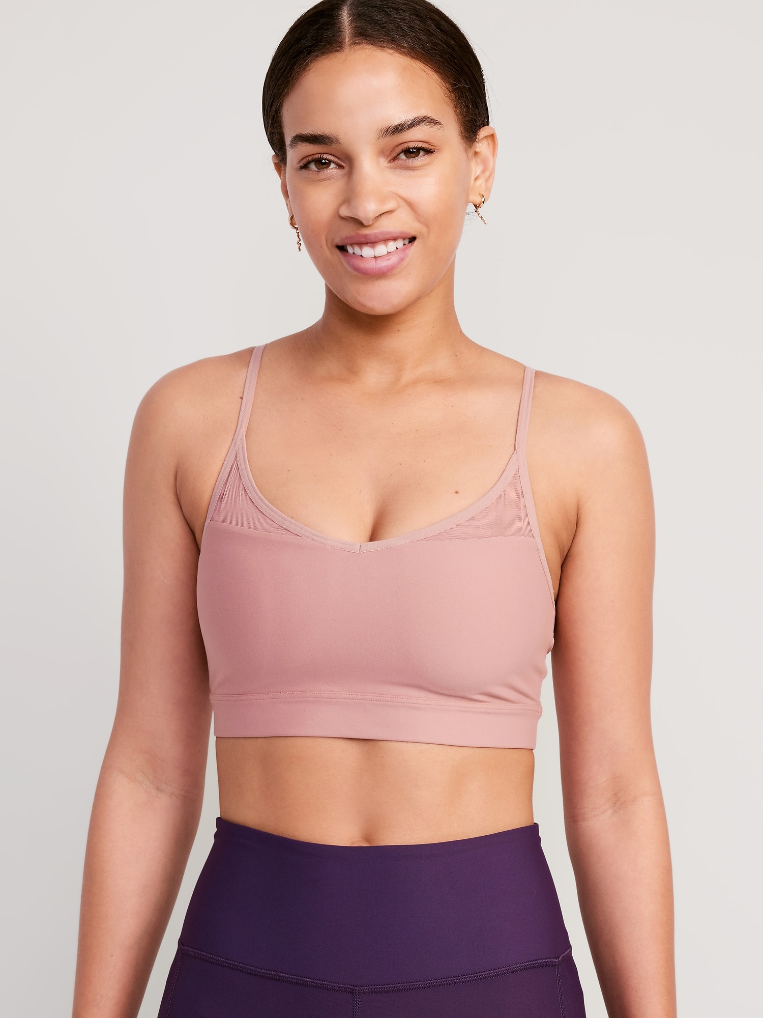 Womens Flow Y Back Sports Bra With Removable Cups, Light Support