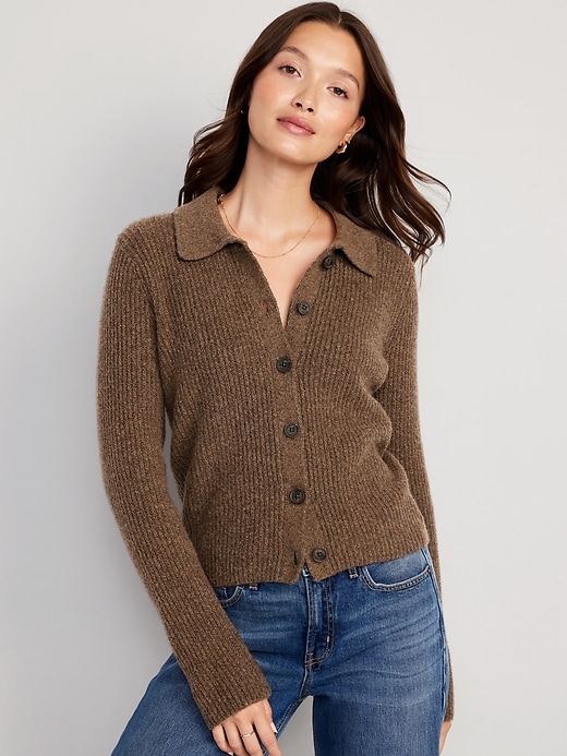 Shaker-Stitch Collared Cardigan Sweater for Women | Old Navy