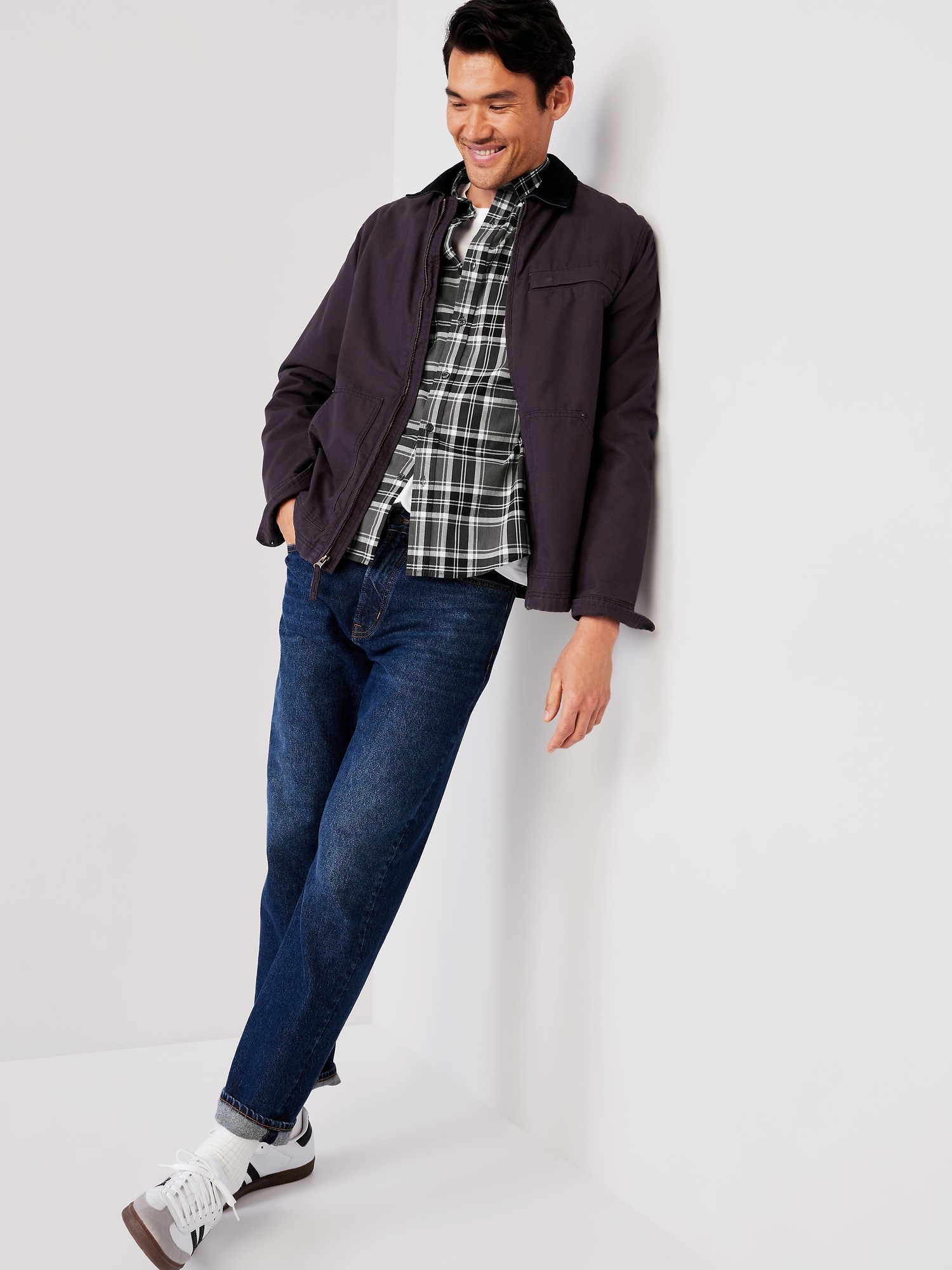 Old Navy Slim Fit Plaid Twill Shirts, $29, Old Navy