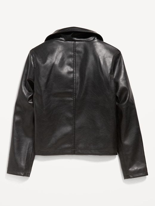 View large product image 2 of 2. Faux-Leather Moto Jacket for Girls