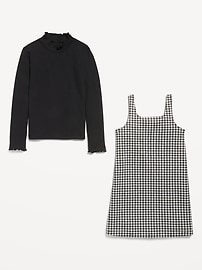 View large product image 5 of 5. Sleeveless Dress & Mock-Neck T-Shirt Set for Girls