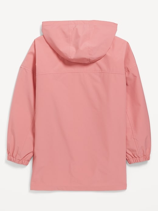 View large product image 2 of 2. Hooded Water-Resistant Tunic Jacket for Girls