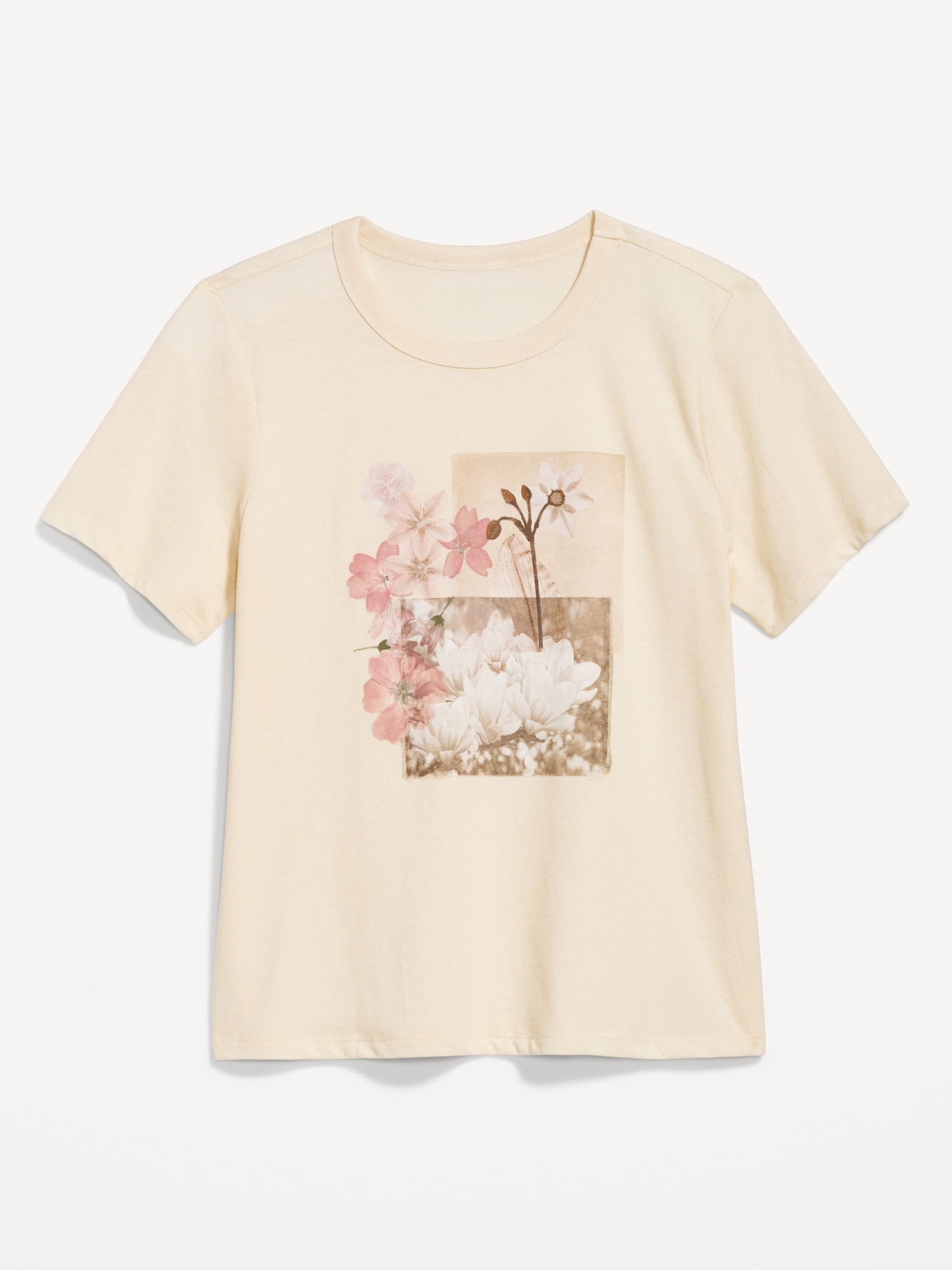 Women Flower Graphic Printed T-Shirt,2XL