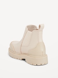 View large product image 3 of 4. Faux-Leather Chelsea Boots for Toddler Girls