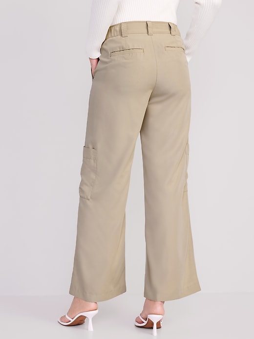 Image number 2 showing, Mid-Rise Cargo Wide-Leg Pants