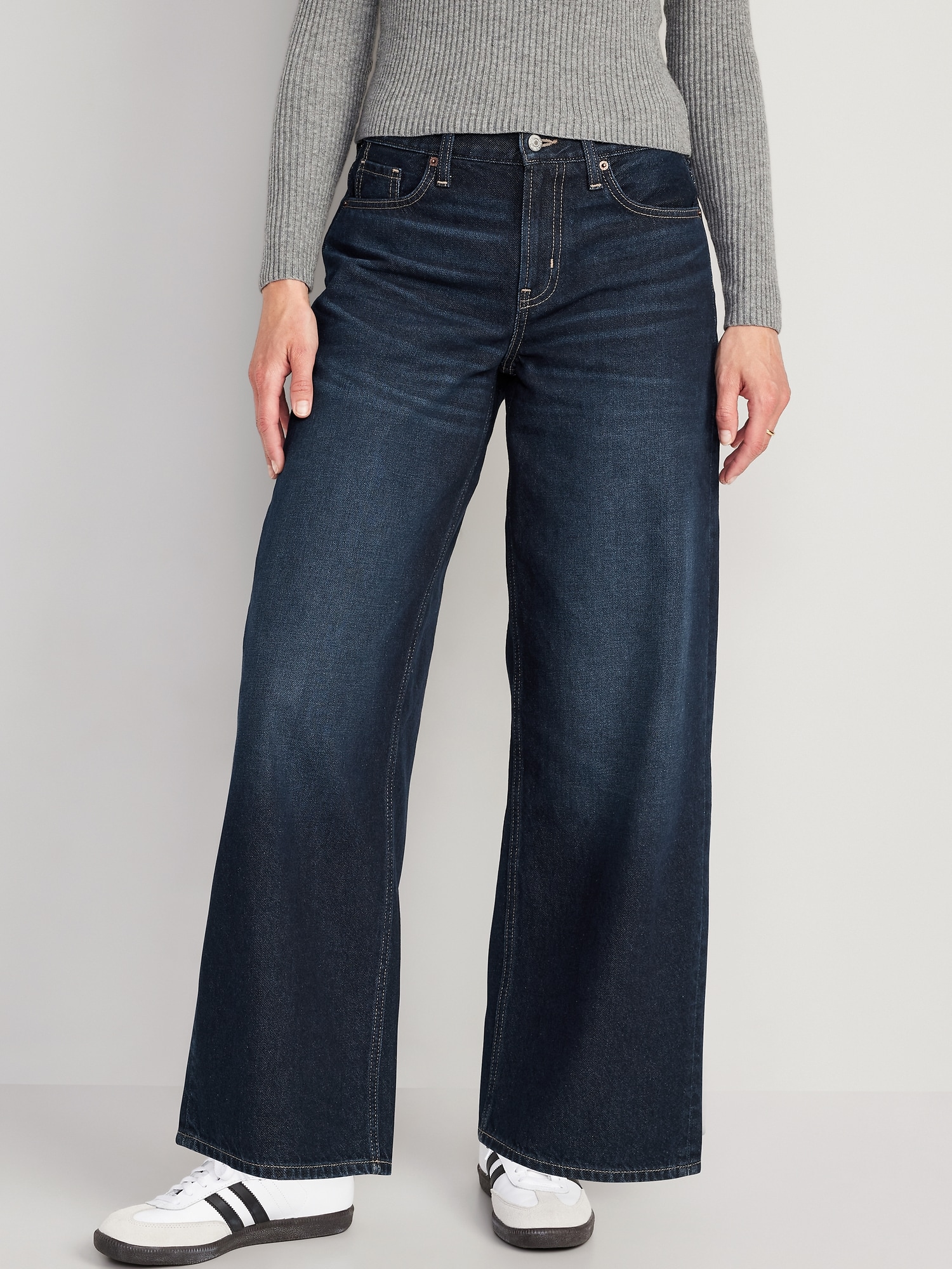 Oldnavy Mid-Rise Baggy Wide-Leg Non-Stretch Jeans for Women