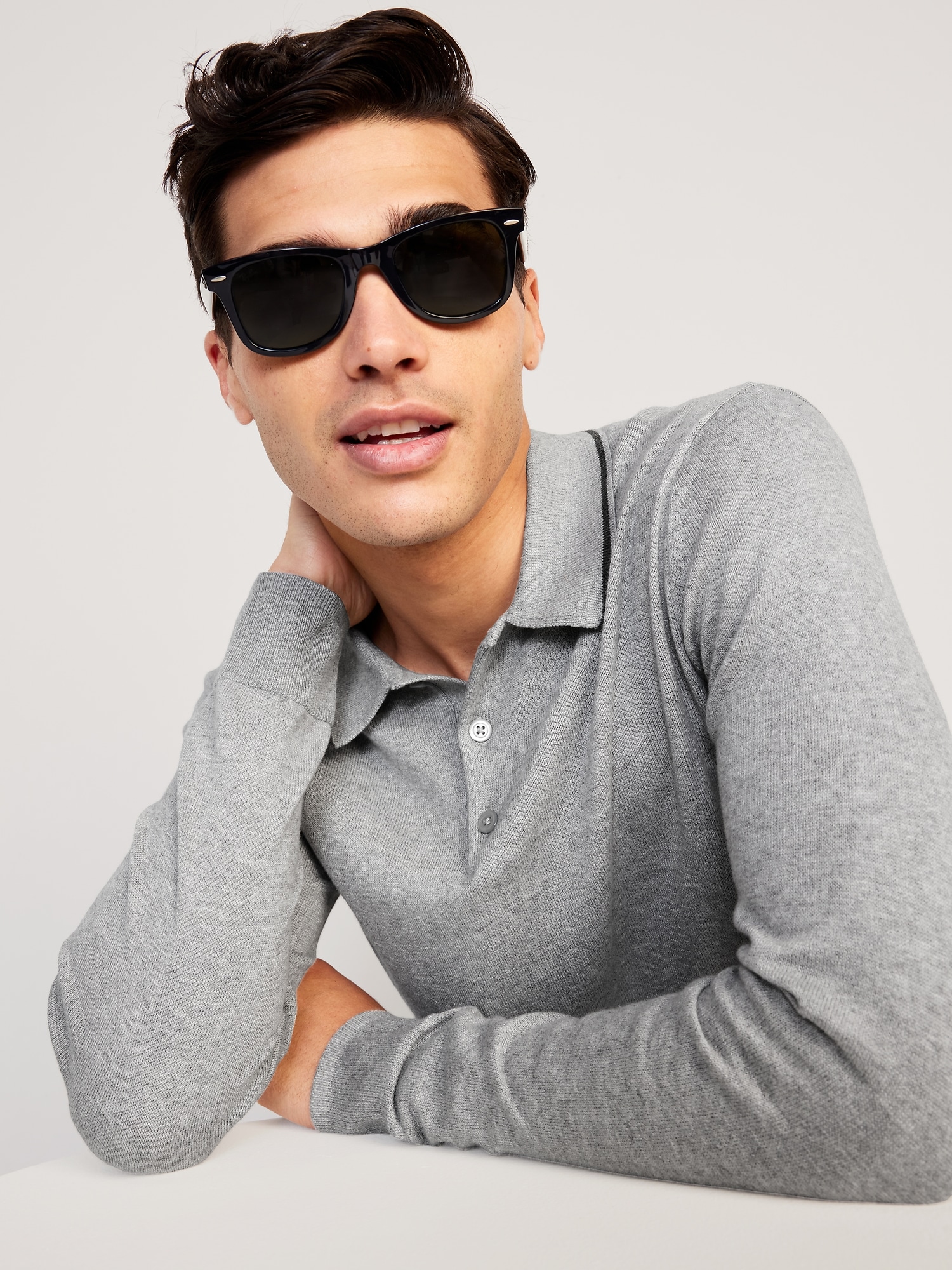 Long-Sleeve Polo Pullover Sweater for Men | Old Navy
