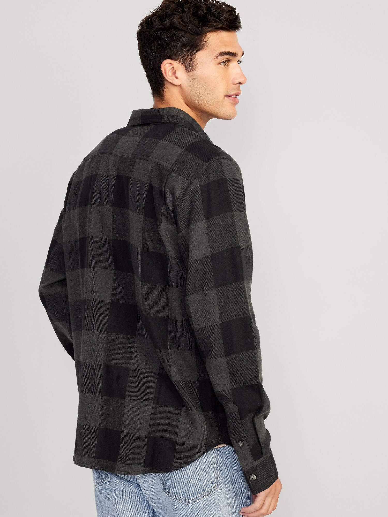 Double-Brushed Flannel Shirt for Men | Old Navy
