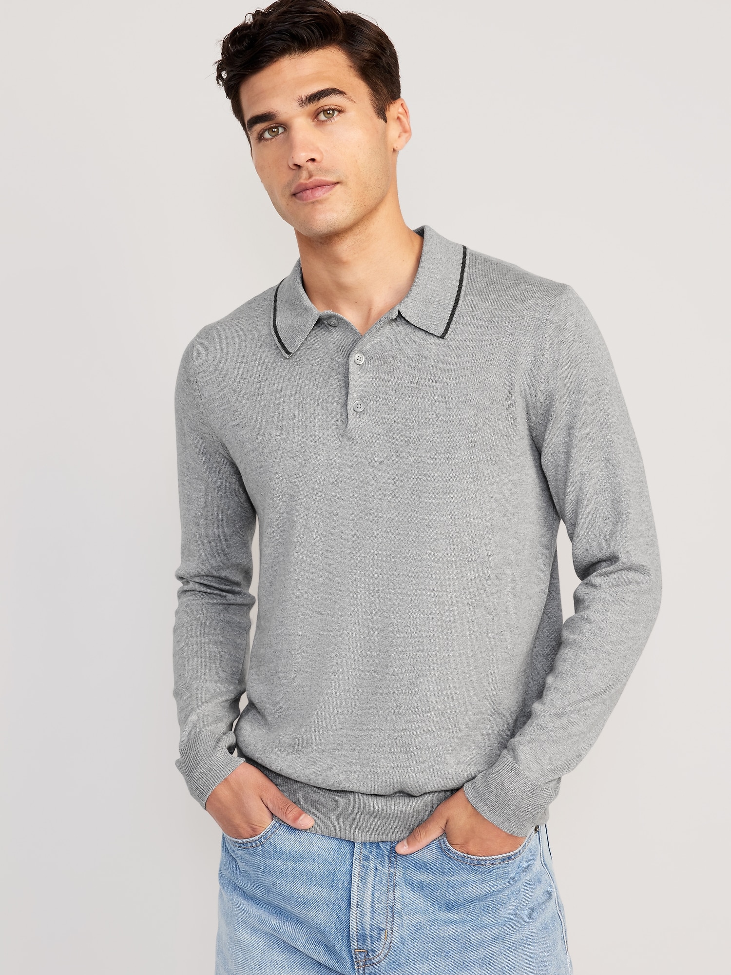 Long-Sleeve Polo Pullover Sweater | Old Navy