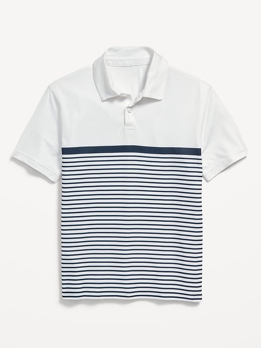 View large product image 1 of 3. Cloud 94 Soft Go-Dry Cool Striped Performance Polo Shirt for Boys