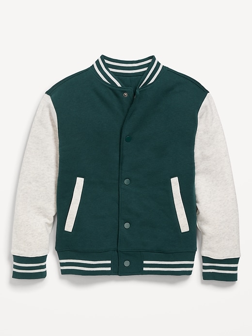 View large product image 1 of 3. Button-Front Bomber Jacket for Boys