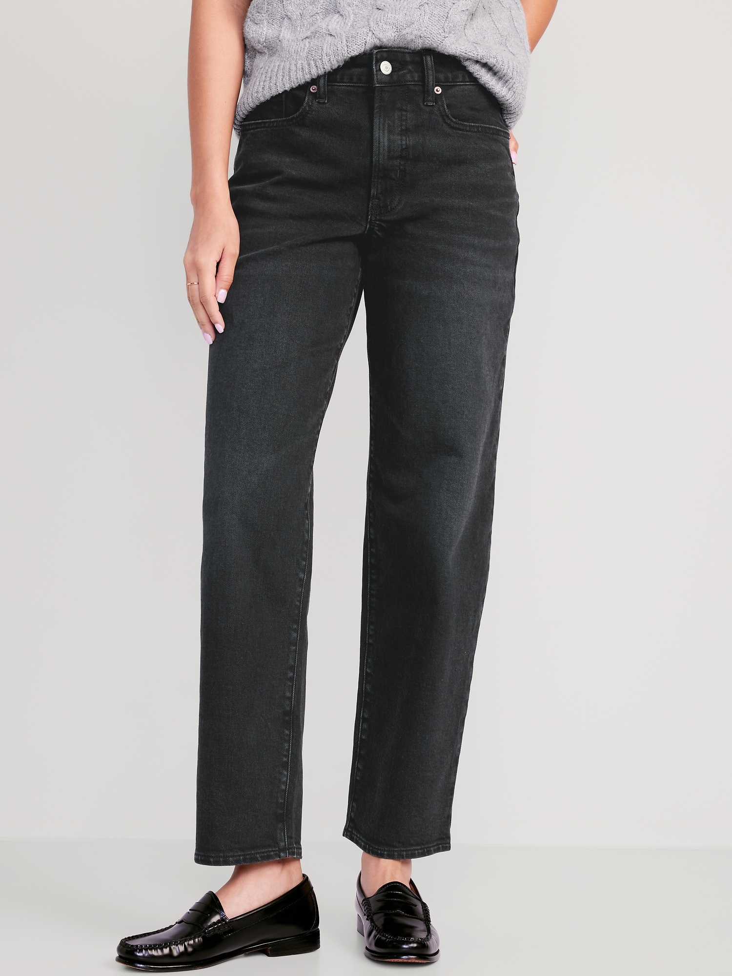Higher High-Waisted Cropped Cut-Off Flare Jeans