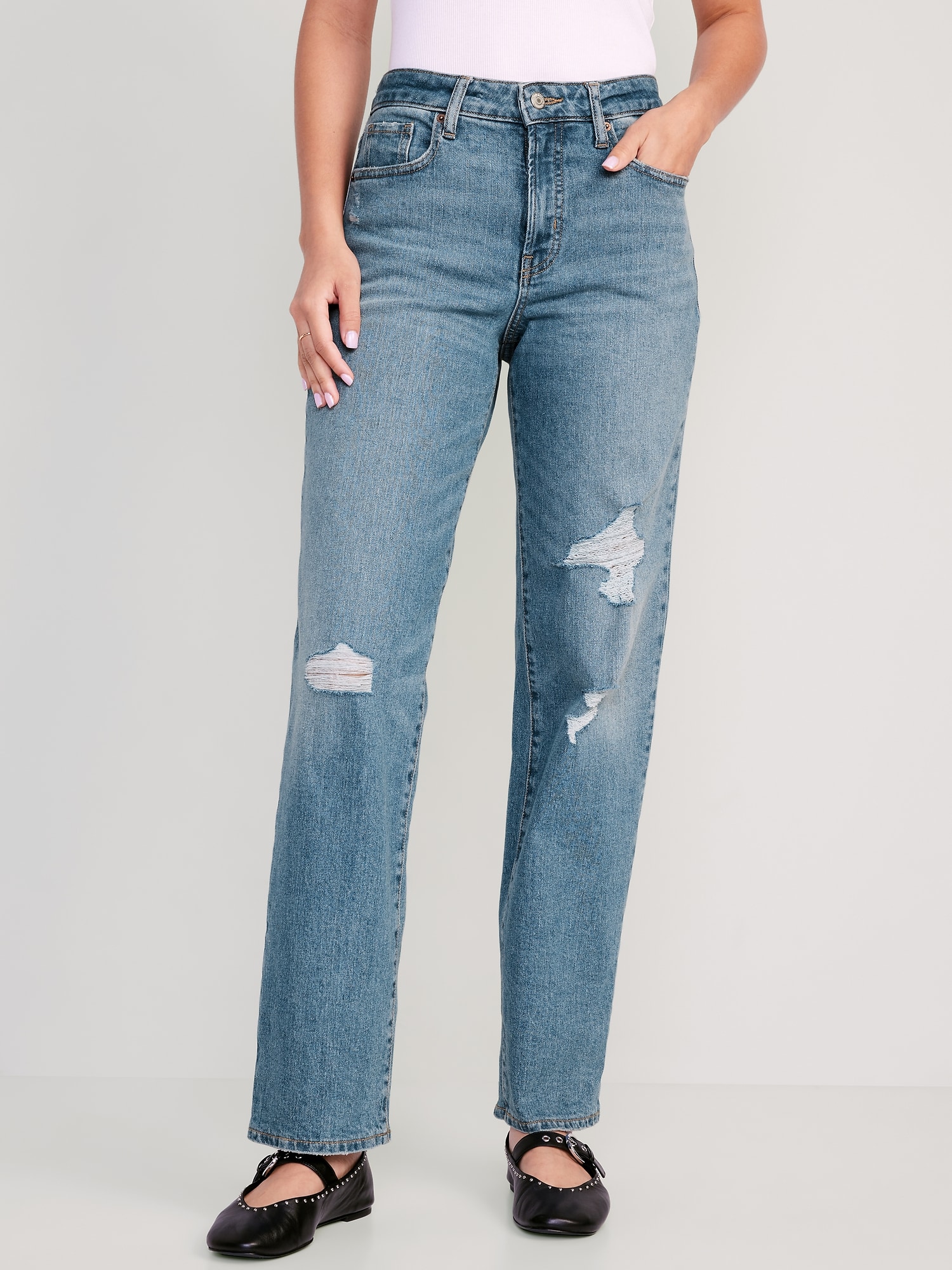 Oldnavy High-Waisted OG Loose Cotton-Hemp Blend Jeans for Women