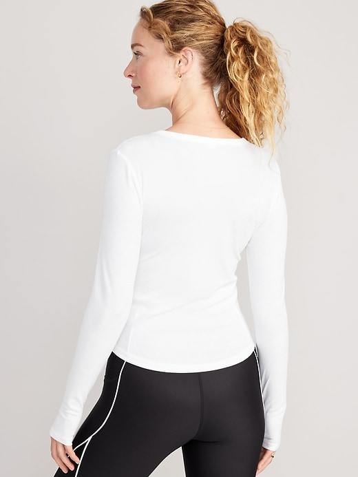 Image number 2 showing, UltraLite Fitted Rib-Knit Top
