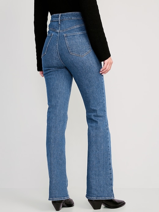 Image number 2 showing, Higher High-Waisted Cotton-Hemp Blend Flare Jeans