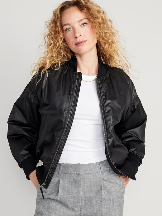 Oversized Water-Resistant Bomber Jacket | Old Navy