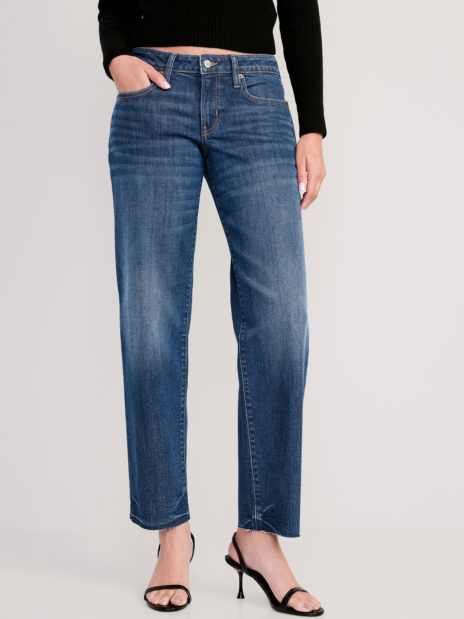 Oldnavy Low-Rise OG Loose Cut-Off Jeans for Women
