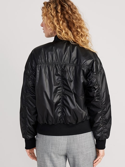 Old Navy Women's Faux-Leather Bomber Jacket