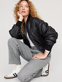 Old Navy Women's Oversized Bomber Jacket