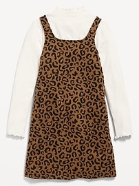 View large product image 4 of 5. Matching Sleeveless Printed Dress & Rib-Knit T-Shirt Set for Girls