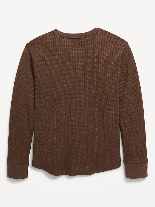 View large product image 2 of 2. Long-Sleeve Thermal-Knit T-Shirt for Boys