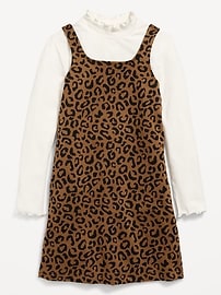 View large product image 3 of 5. Matching Sleeveless Printed Dress & Rib-Knit T-Shirt Set for Girls
