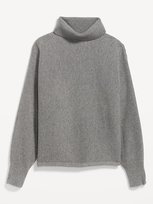 Image number 4 showing, Cropped Rib-Knit Turtleneck Sweater