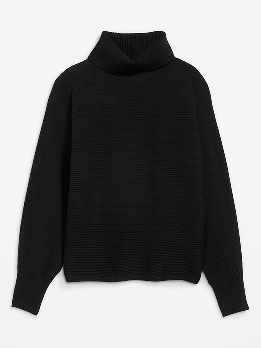 Image number 8 showing, Cropped Rib-Knit Turtleneck Sweater