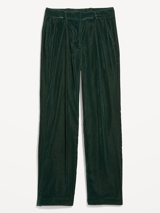 Image number 4 showing, Extra High-Waisted Velvet Taylor Pants
