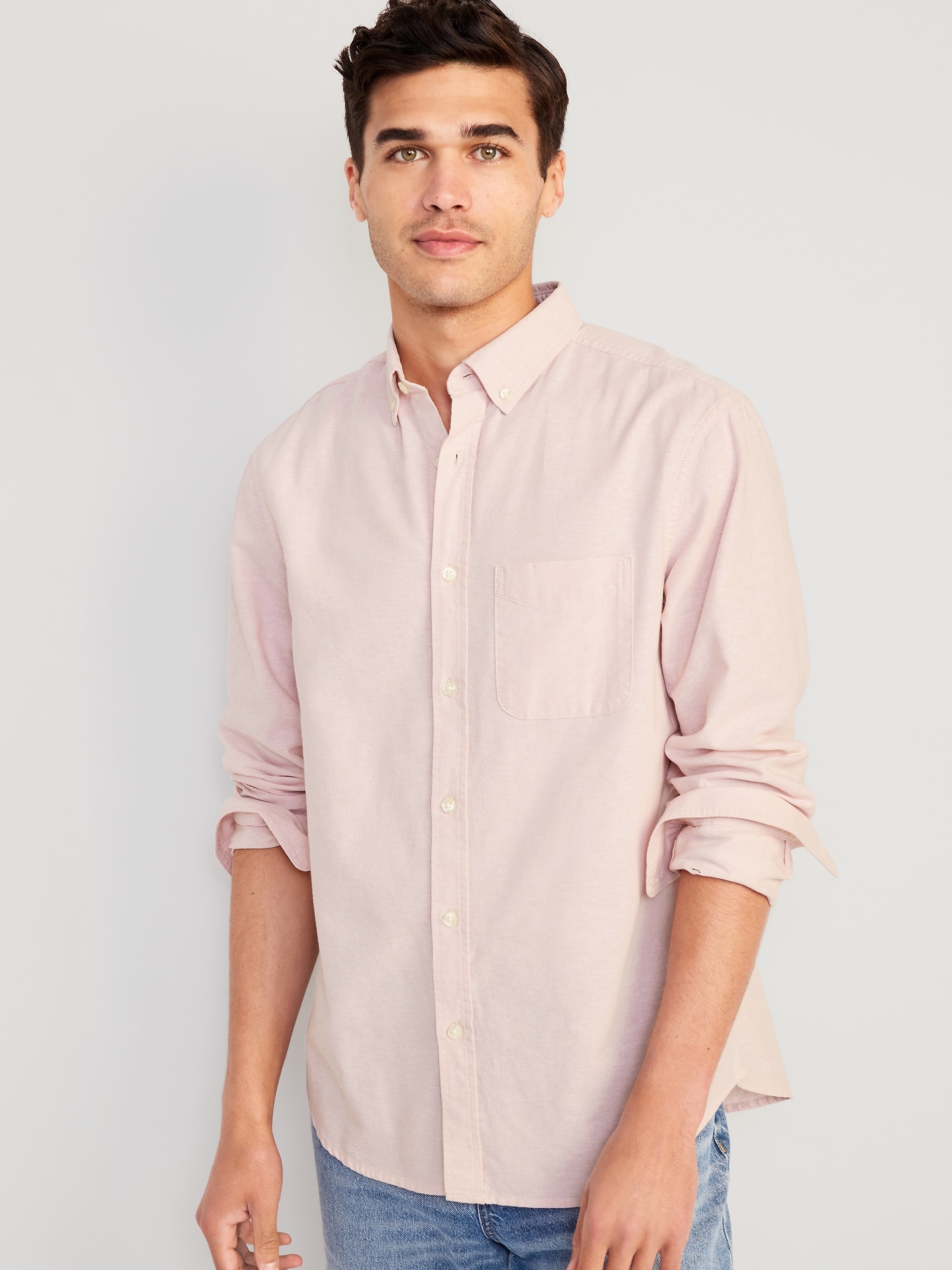 Regular-Fit Non-Stretch Everyday Oxford Shirt for Men