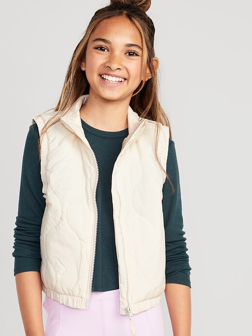 View large product image 1 of 2. Cropped Quilted Vest for Girls