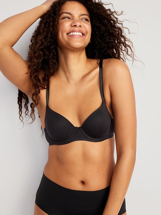 View large product image 1 of 8. Full-Coverage Underwire Demi Bra