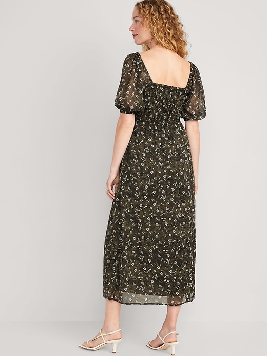Image number 2 showing, Fit & Flare Smocked Maxi Dress