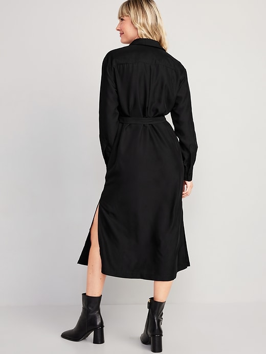 Image number 2 showing, Waist-Defined Utility Midi Dress