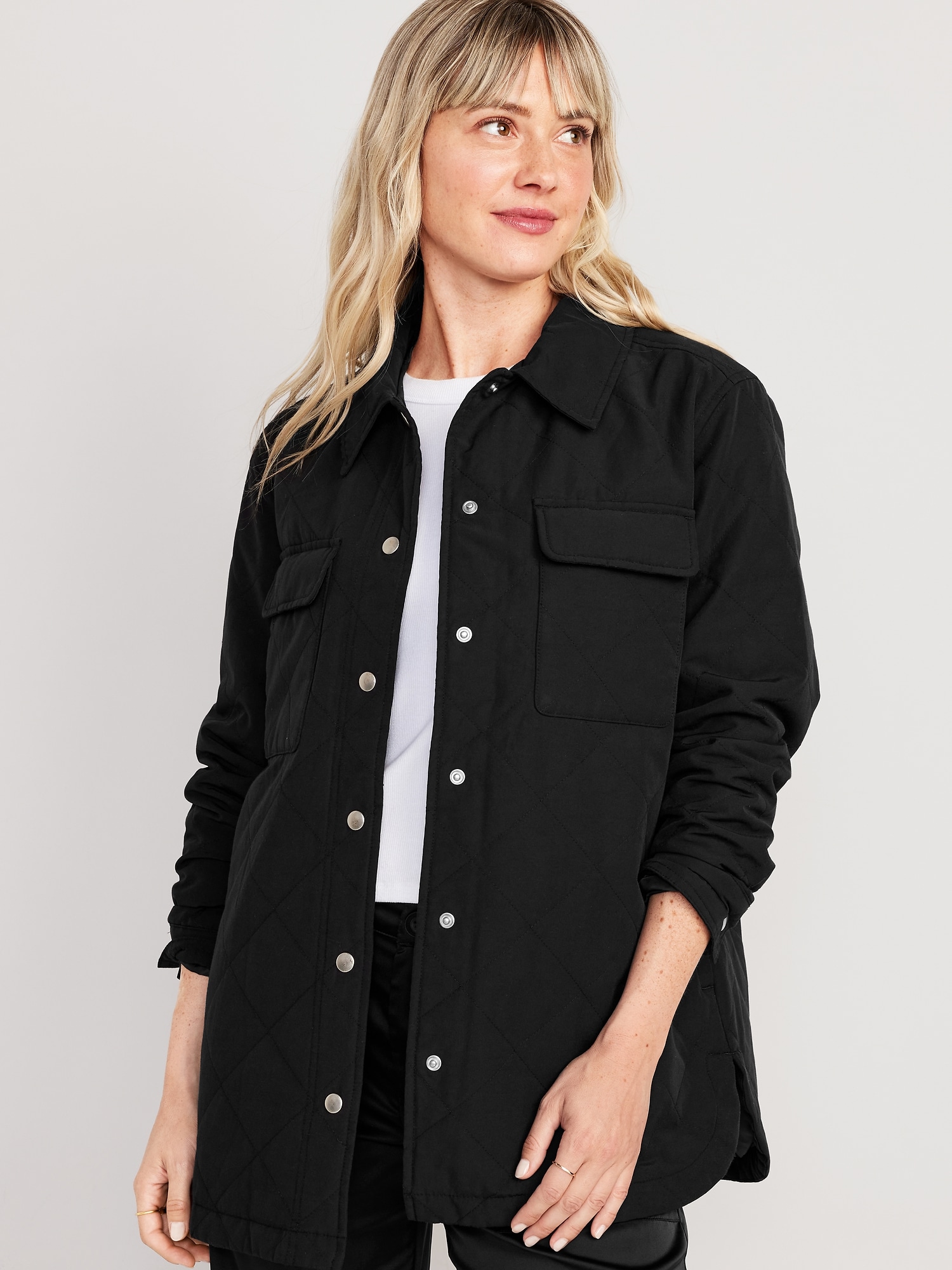 Quilted Utility Shacket | Old Navy