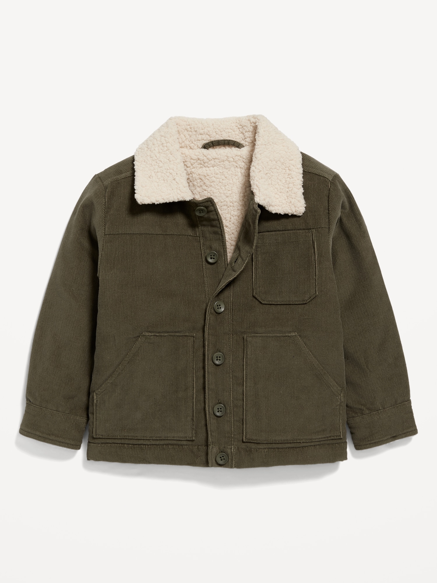 Unisex Sherpa-Lined Corduroy Shacket for Toddler | Old Navy