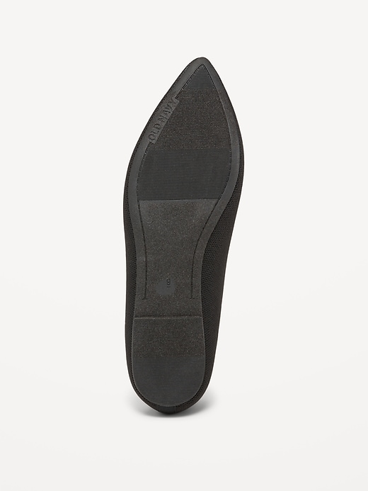Image number 5 showing, Soft-Knit Pointed-Toe Ballet Flats