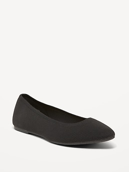 Soft-Knit Pointed-Toe Ballet Flats - image 3