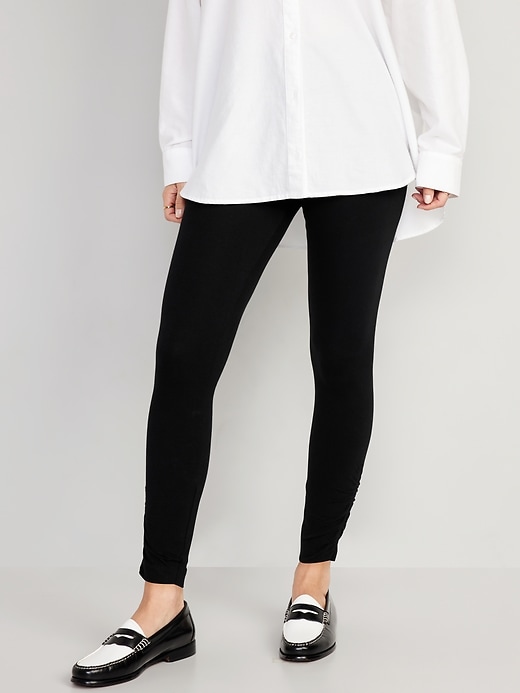 Image number 1 showing, High-Waisted Ruched 7/8 Legging for Women