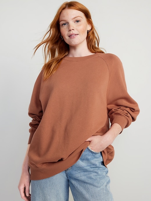 Image number 1 showing, Oversized Vintage Tunic Sweatshirt for Women
