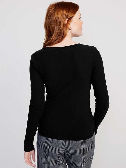 Plush Long-Sleeve V-Neck T-Shirt for Women | Old Navy