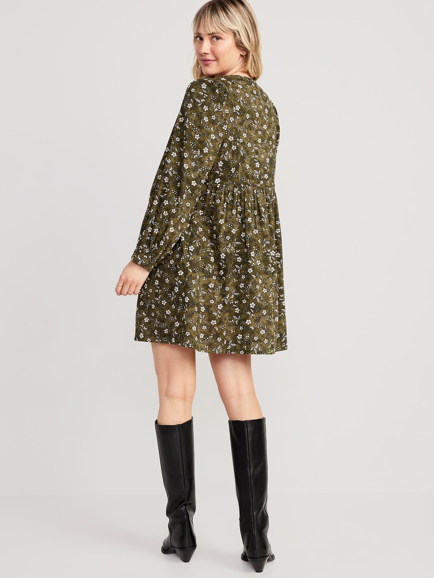 Long sleeve swing dress old navy best sale