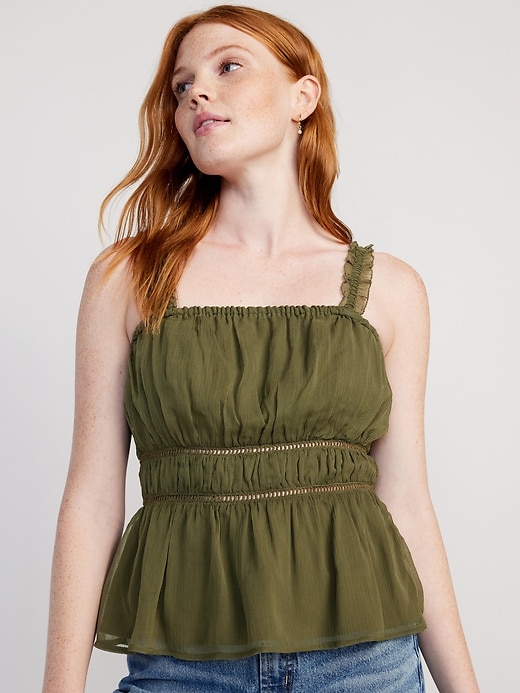 Image number 1 showing, Ruffle-Strap Cami Top