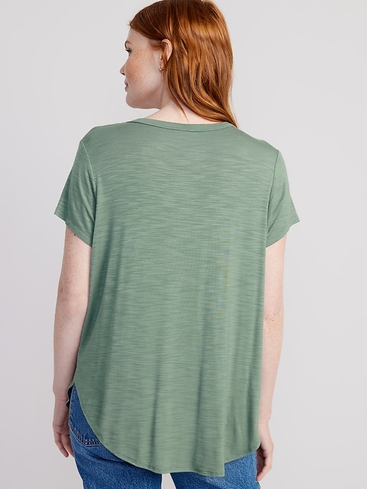 Luxe Voop-Neck Tunic T-Shirt | Old Navy